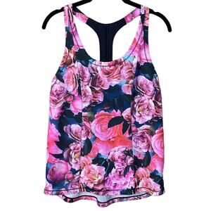 Lululemon Lightened Up Singlet Racerback Tank Top Secret Garden Black Size 4 6